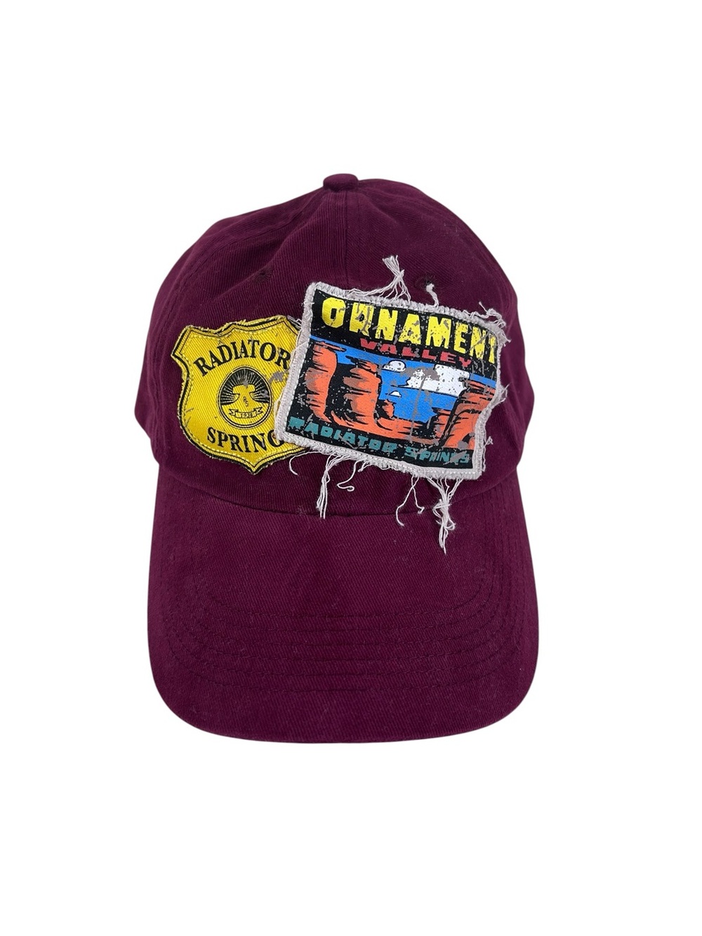 Disney Cars Land Radiator Springs Ornament Valley Baseball Cap Adult Burgundy